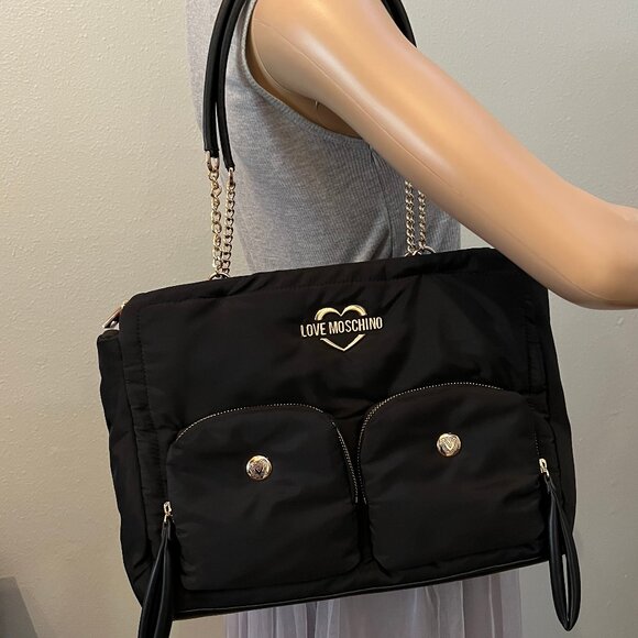LOVE Moschino Nylon Puffer Tote with Bonus - NWOT - Picture 1 of 13